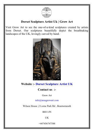 Dorset Sculpture Artist Uk   Grow Art