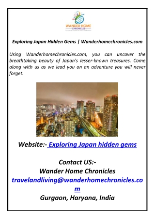 exploring japan hidden gems wanderhomechronicles
