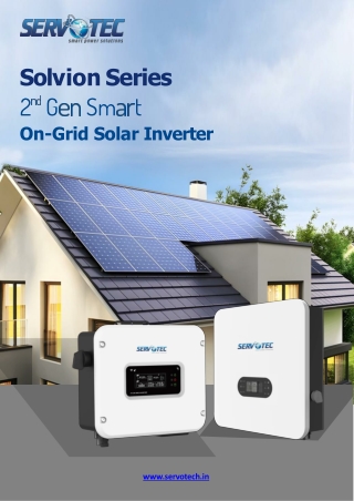 Solvion Series On Grid Solar Inverter Catalouge