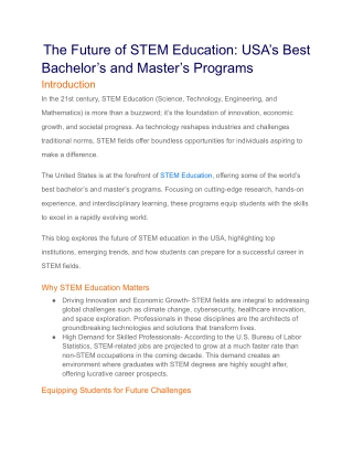 The Future of STEM Education_ USA’s Best Bachelor’s and Master’s Programs