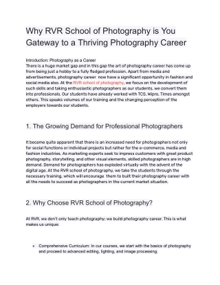top photography school in hyderbad