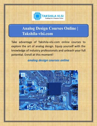 take advantage of takshila vlsi com online