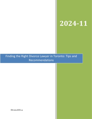 Finding the Right Divorce Lawyer in Toronto: Tips and Recommendations