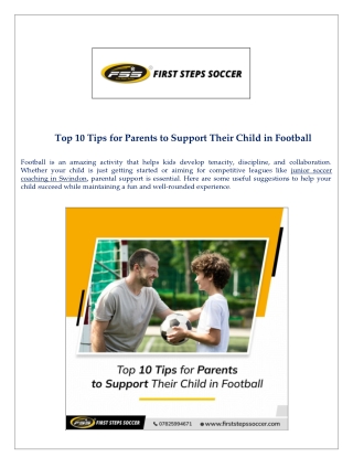 Top 10 Tips for Parents to Support Their Child in Football