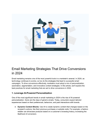 Email Marketing Strategies That Drive Conversions in 2024