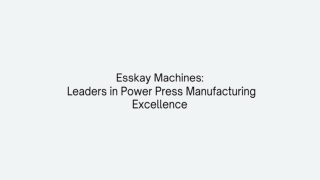 Power press machine manufacturers