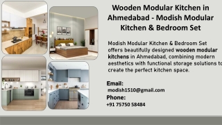 Wooden Modular Kitchen in Ahmedabad - Modish Modular Kitchen & Bedroom Set