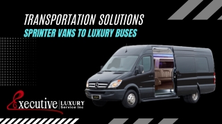 Transportation Solutions Sprinter Vans to Luxury Buses