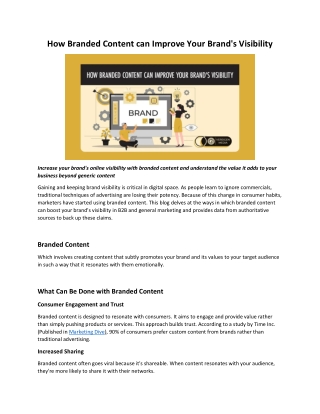 how branded content can improve your brand