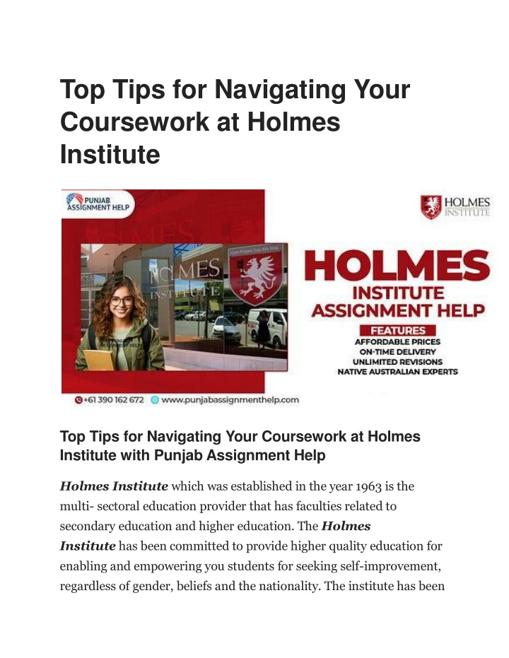 top tips for navigating your coursework at holmes