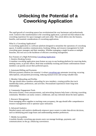 coworking application