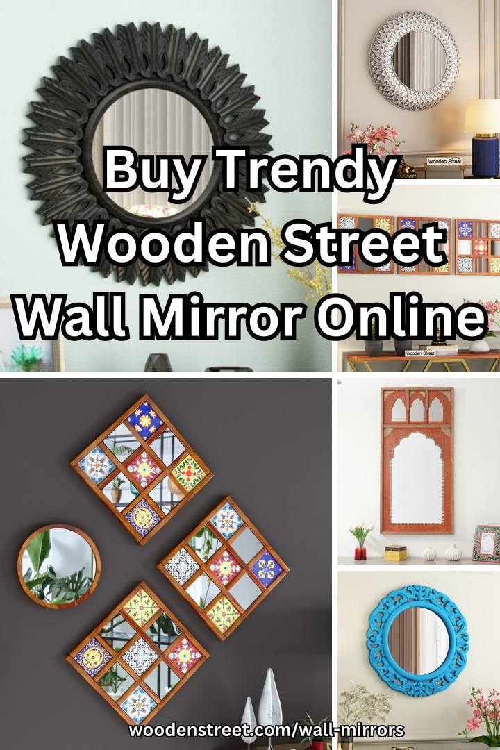 buy trendy wooden street wall mirror online wall