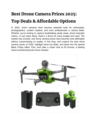 Best Drone Camera Prices 2025_ Top Deals & Affordable Options