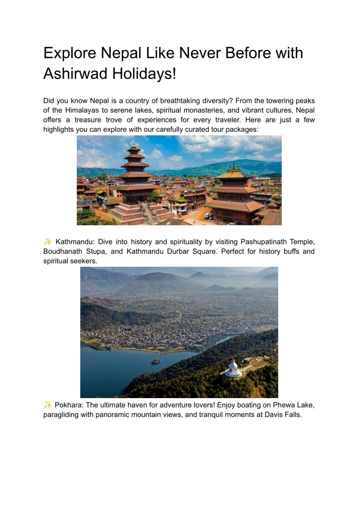 explore nepal like never before with ashirwad