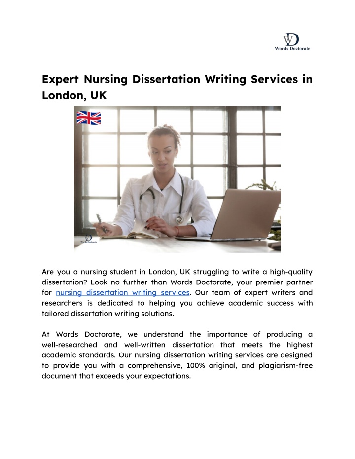 expert nursing dissertation writing services