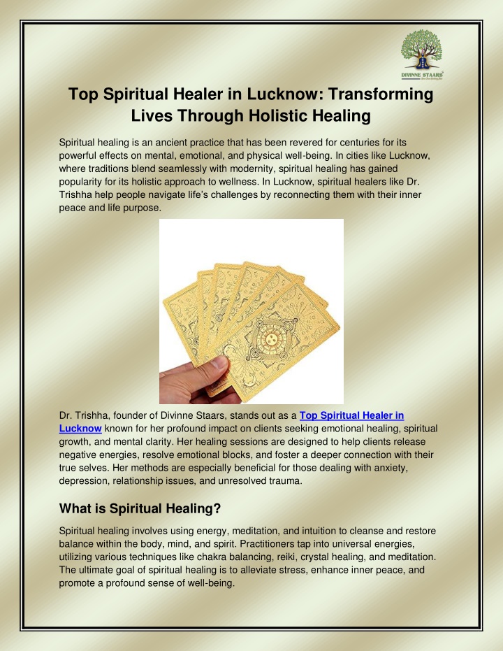 top spiritual healer in lucknow transforming