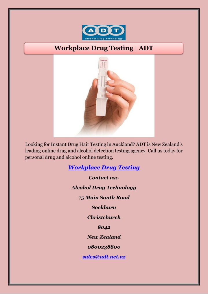 workplace drug testing adt