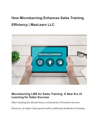 how microlearning enhances sales training