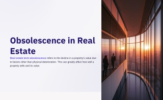 Obsolescence in Real Estate