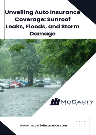 Auto insurance coverage for sunroof leaks and storm damage