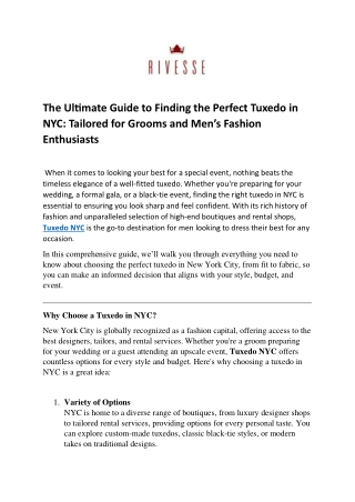 the ultimate guide to finding the perfect tuxedo