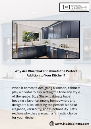 How Blue Shaker Cabinets Create a Bold Yet Timeless Look