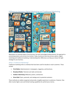 Differences between Digital Marketing and Traditional Marketing