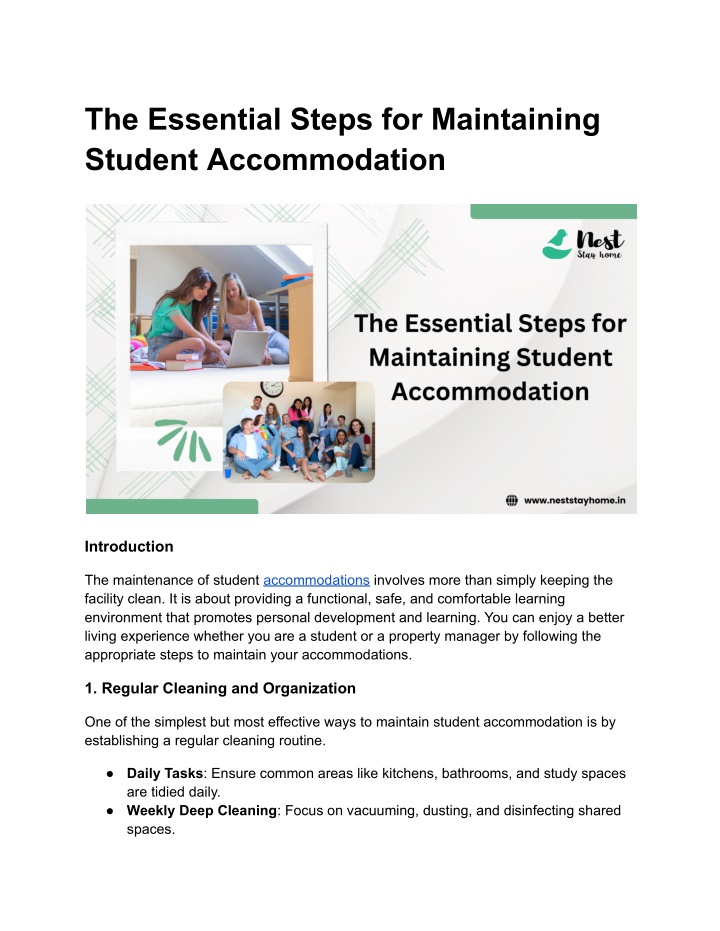 the essential steps for maintaining student