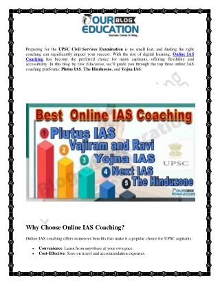 Best Online IAS Coaching