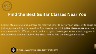 Best Guitar Classes Near You | Music Academy in Chandigarh