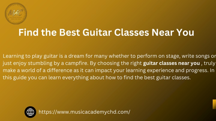 find the best guitar classes near you