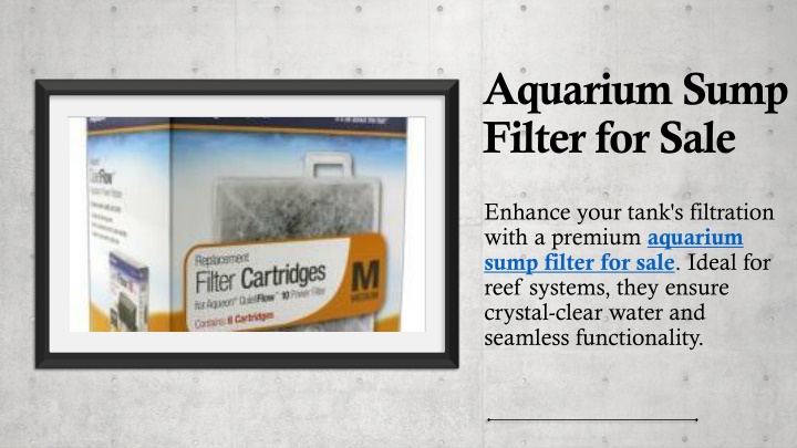 aquarium sump filter for sale