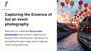 Capturing the Essence of hoi an event photography