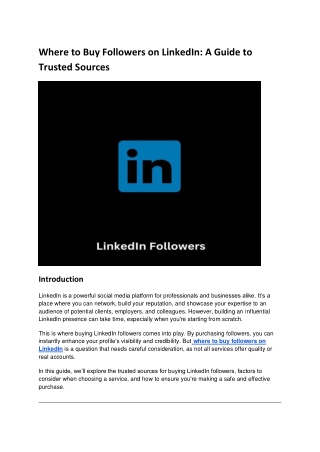 Where to Buy Followers on LinkedIn_ A Guide to Trusted Sources
