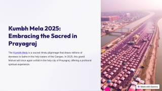 Kumbh Mela 2025 Embracing the Sacred in Prayagraj