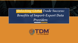 Unlocking Global Trade Success Benefits of Import-Export Data Providers