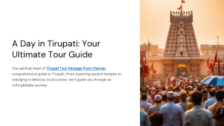 a day in tirupati your ultimate tour guide