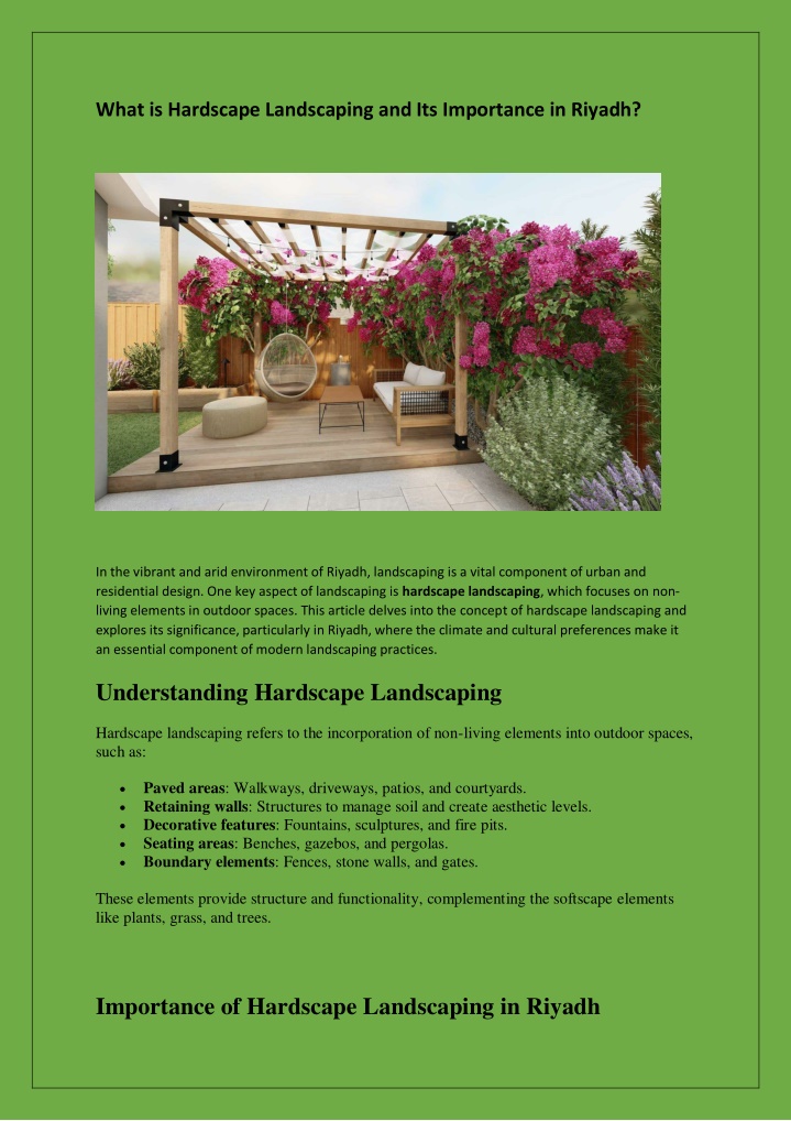 what is hardscape landscaping and its importance