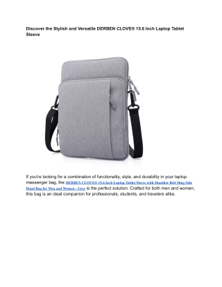 Discover the Stylish and Versatile DERBEN CLOVE® 15