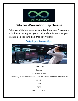 data loss prevention spictera se