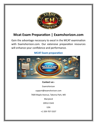 mcat exam preparation examshorizon com