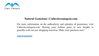 natural gemstone cubiczirconiagem com
