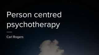 Person centred therapy  (1)