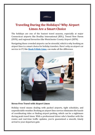 Traveling During the Holidays? Why Airport Limos Are a Smart Choice