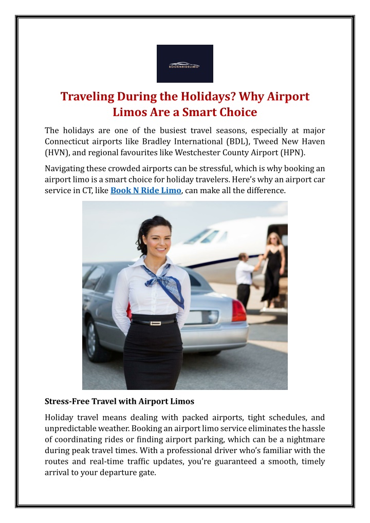 traveling during the holidays why airport limos