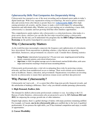 Cybersecurity Skills that Companies Are Desperately Hiring