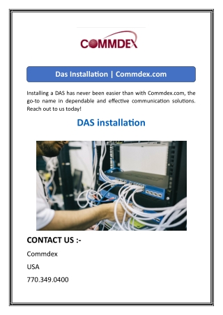 Das Installation  Commdex