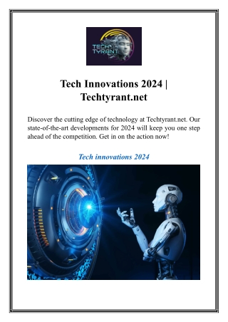 tech innovations 2024 techtyrant net