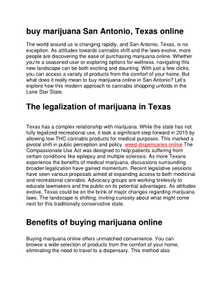 buy marijuana San Antonio