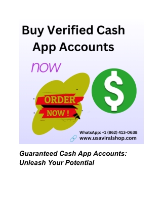 Guaranteed Cash App Accounts_ Unleash Your Potential